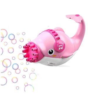 Toy Cloud Dolphin Bubbles Gatling Machine 10-Hole Battery Operated Electric Gun Toy for Toddlers , Outdoor Toys for Boys and Girls, Pack of 1 – Multicolour