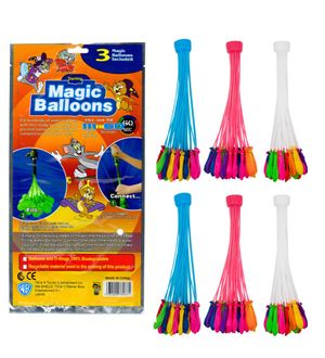 DealBindaas Tom And Jerry Holi Magic Balloon Bunch 222 Pc Auto fill (6 sets of 37 balloons)  Assroted Colours