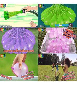 DealBindaas Rangotsav Holi Magic Balloon Bunch 111 Pc Auto fill (3 sets of 37 balloons)  Assroted Colours | Buy One Get Two Offer