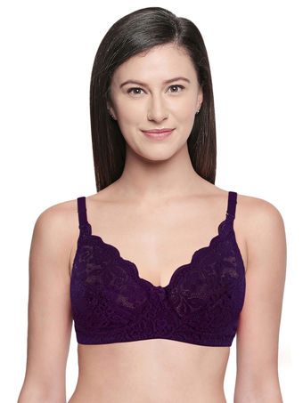 Bodycare Lace Bra - Non-Padded, Wirefree & Full Coverage-1501MH