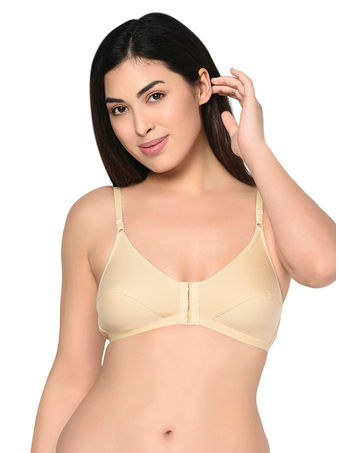 Bodycare Non Padded, Front open Bra-1568-Skin