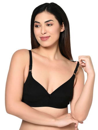 Bodycare Minimizer : BuyBodycare Women Seamed Non Padded Full Coverage Bra  B Cup-6592 - Pack Of 3 - Black Online