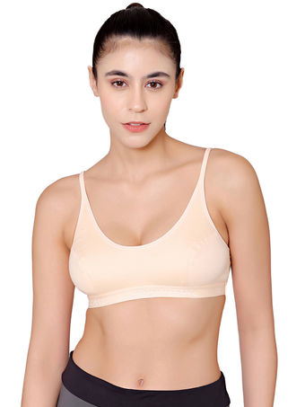 Bodycare Wire Free, Seamless Padded Sports Bra -1606-skin