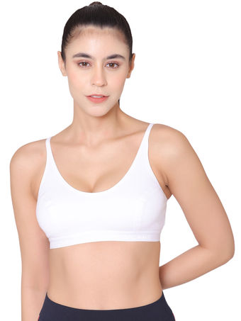 Pizzazz Child Metallic Sports Bra with Racer Back Design - Style