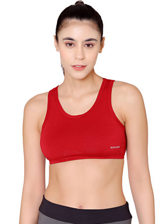 BODYCARE 1610W Cotton, Spandex Full Coverage Sports Bra (36B