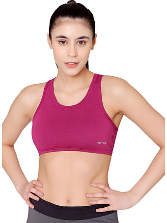 BODYCARE 1610Gr Cotton, Spandex Full Coverage Seamless Sports Bra (Grey) in  Vadodara at best price by Sejal Undergarment & Kids - Justdial