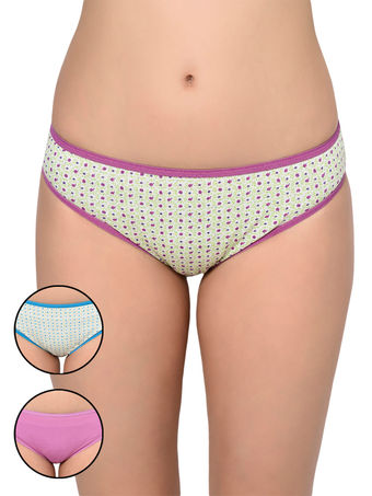 BODYCARE Pack of 3 printed Panty in Assorted Print-3915-3PCS