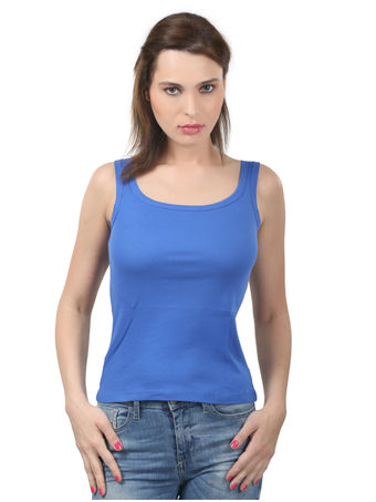 Broad Straps Round Neck Camisole - 44RBL