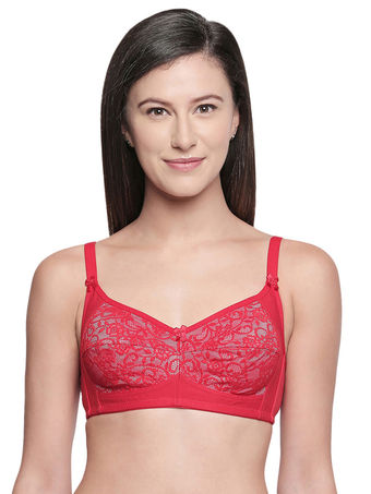 Perfect Coverage Bra in Lace-5511-RED