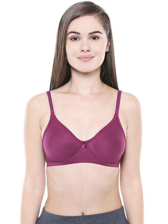 Seamless Cup Bra-5554WI with free transparent strap