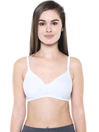 Seamless Cup Bra-5554W with free transparent strap