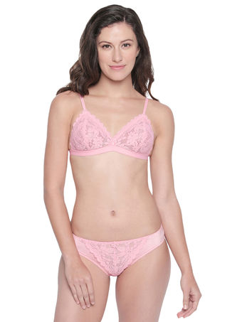 Bodycare Bridal Dark Pink Bra Panty Lingerie Set - 6417dpi