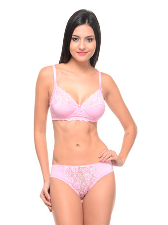 BODYCARE Bridal Peach Bra & Panty Lingerie Set - 6405PE