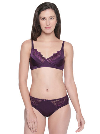 Buy online Purple Lace Boy Shorts Panty from lingerie for Women by