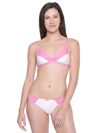 Bodycare Bridal Dark Pink color Bra & Panty Set in Nylon Elastane-6408DPI