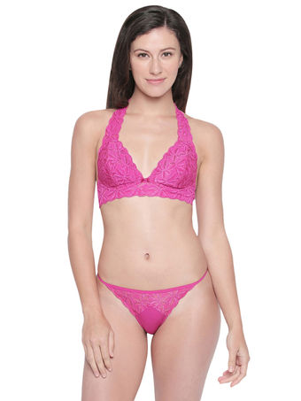 Buy Frehmit Beautiful Bra-panty Set, Soft And Comfortable Bra Set, For  Women/girl (30, Nagina Rani+pink+red) Online In India At Discounted Prices