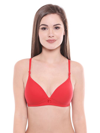 Padded Bra-6552RED with free transparent strap