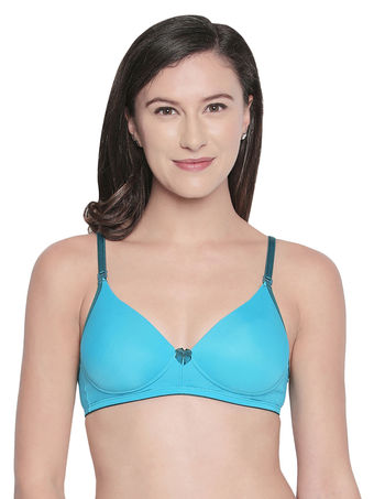 Padded Bra-6568PCK.BLU with free transparent strap