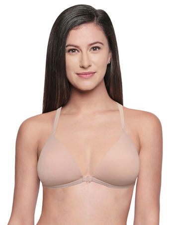 Bodycare Low Coverage, Front open, Seamless Padded Bra-6571-Skin