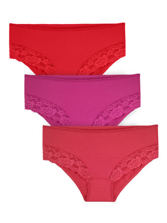 BODYCARE Pack of 3 Plus Size Panty in Assorted Colors-702-3PCS