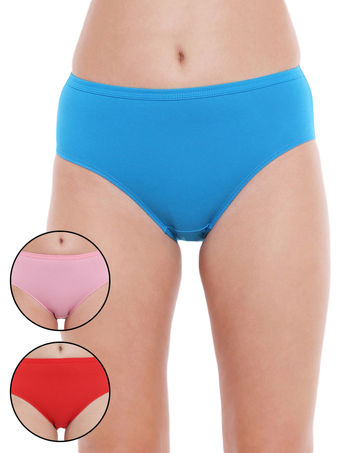 Buy Bodycare Medium Rise Full Coverage Bikini Panty (Pack of 6) - Assorted  at Rs.408 online