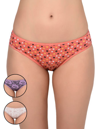 BODYCARE Pack of 3 Hipster Panty in Assorted Print-820