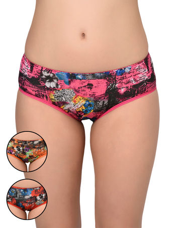 BODYCARE Pack of 3 Hipster Panty in Assorted Print-9006