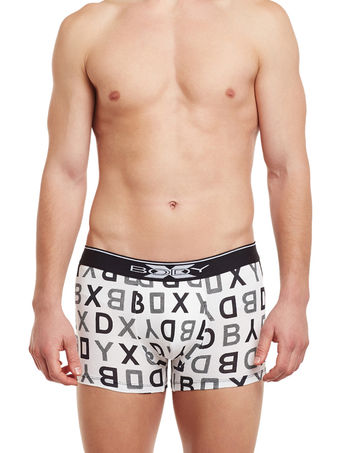 Body X Printed Trunks-BX04T-White Print