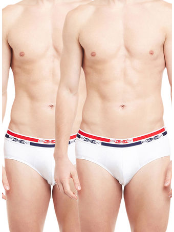 Body X Solid Briefs-Pack of 2-BX12B-W