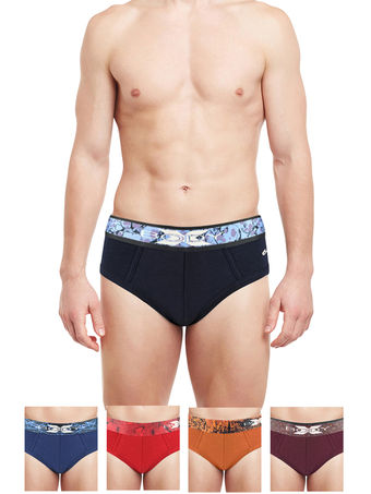 Body X Elaganza Solid Briefs Pack of 5 -BX34B-D-Assorted