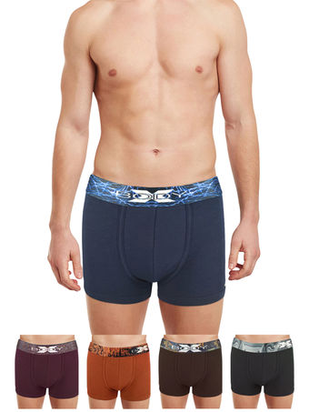 Body X Elaganza Solid Trunks Pack of 5 -BX34T-D-Assorted