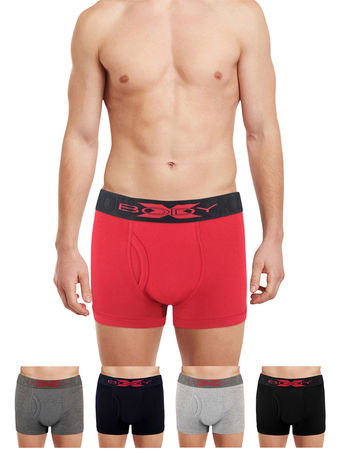 Body X Elaganza Solid Trunks Pack of 5 -BX40T-Assorted