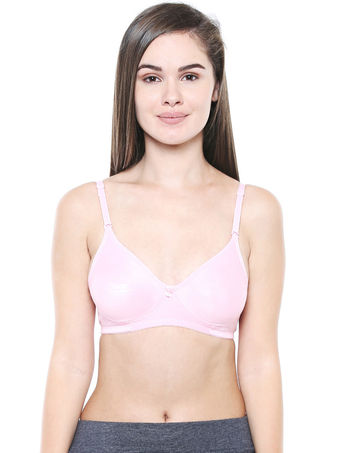 Seamless Cup Bra-5554PI with free transparent strap