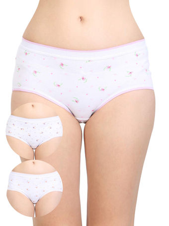 BODYCARE 4000 100% COTTON PRINTED HIGH CUT PANTY [NARI 3108