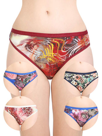 Bodycare Pack of 5 Printed Poly Cotton Panties