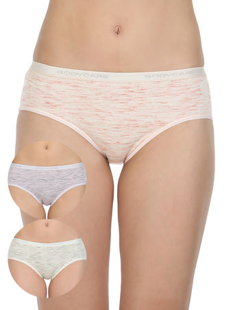 Pack of 3 Bikini Style Cotton Briefs in Assorted colors-27004