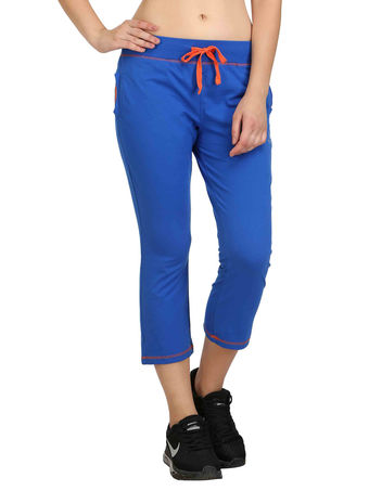 Bodyactive Women Royal Blue Capris-LC3-RBL