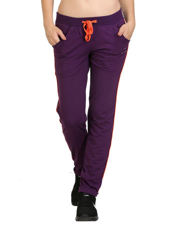 Bodyactive Women Dark Purple Trackpant-LL1-DPU