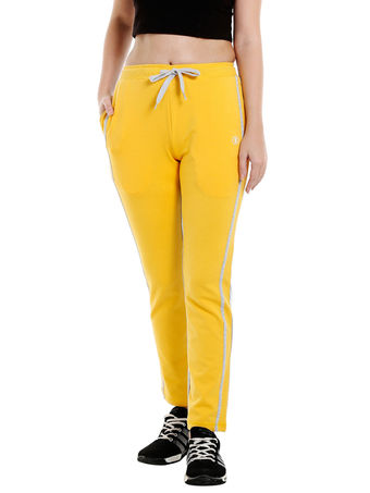 Bodyactive Women Fashion Trackpant in Yellow Colour-LL12-YEL