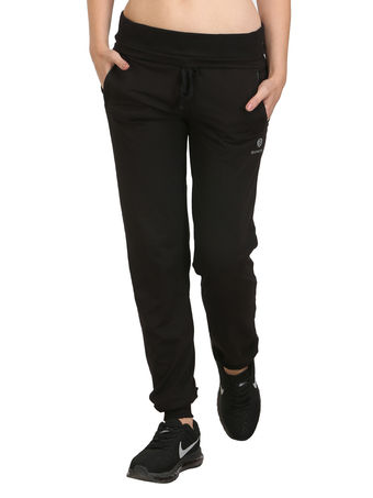 Bodyactive Women Black Trackpant-LL2-BLK