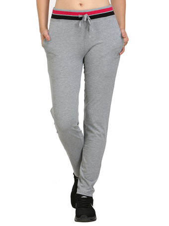 Bodyactive Women Grey Melange Trackpant-LL3-GRML