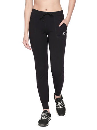 Bodyactive Women Black Track-pants-ll6-blk, Ll6-blk