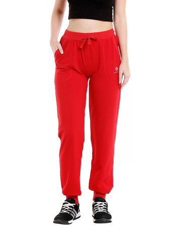 Bodyactive Women Red Trackpant-LL5-RED