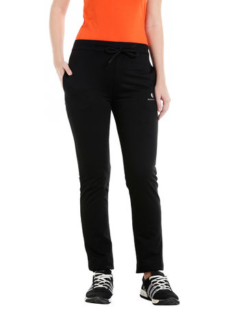 Bodyactive Women Black Track-pants-LL6-BLK