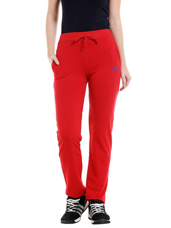 Bodyactive Women Red Trackpant-LL6-RED