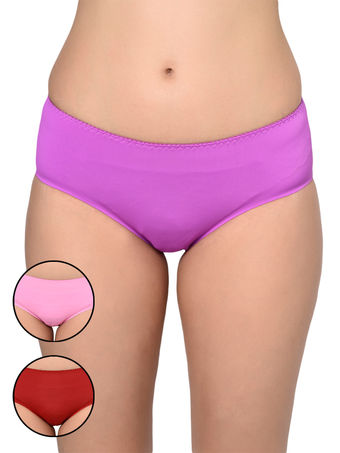 Bodycare Polyamide Invisibles Seamless 3PCS Hipsters Panty Pack in Assorted Colors PB03C