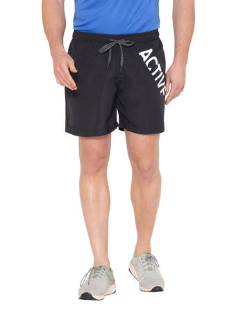 Bodyactive Woven Sports Shorts for Men-SH21-BLK