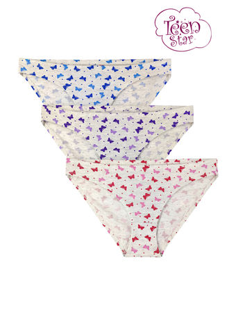 Bodycare 100 Cotton Teenager Panties In Pack Of 3-t-923-assorted, T -923-3pcs-assorted