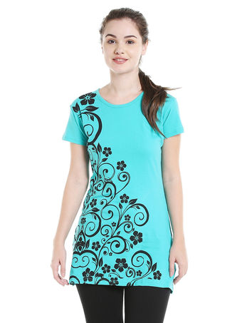 Bodyactive Women Sea Green Round Neck Tee-TS15-SGR