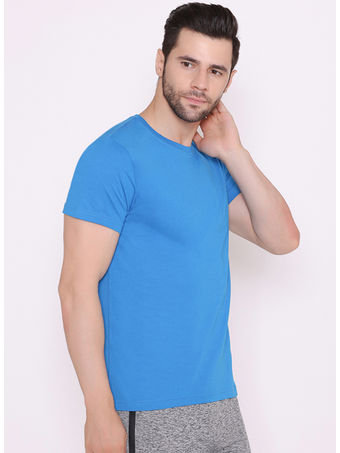 Bodyactive Modern Fit V Neck Half Sleeve T-Shirt for Men-TS60-NAV